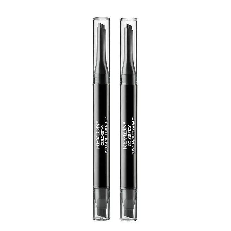 2x Revlon Colorstay 2 in 1 Angled Kajal Eyeliner 101 Onyx