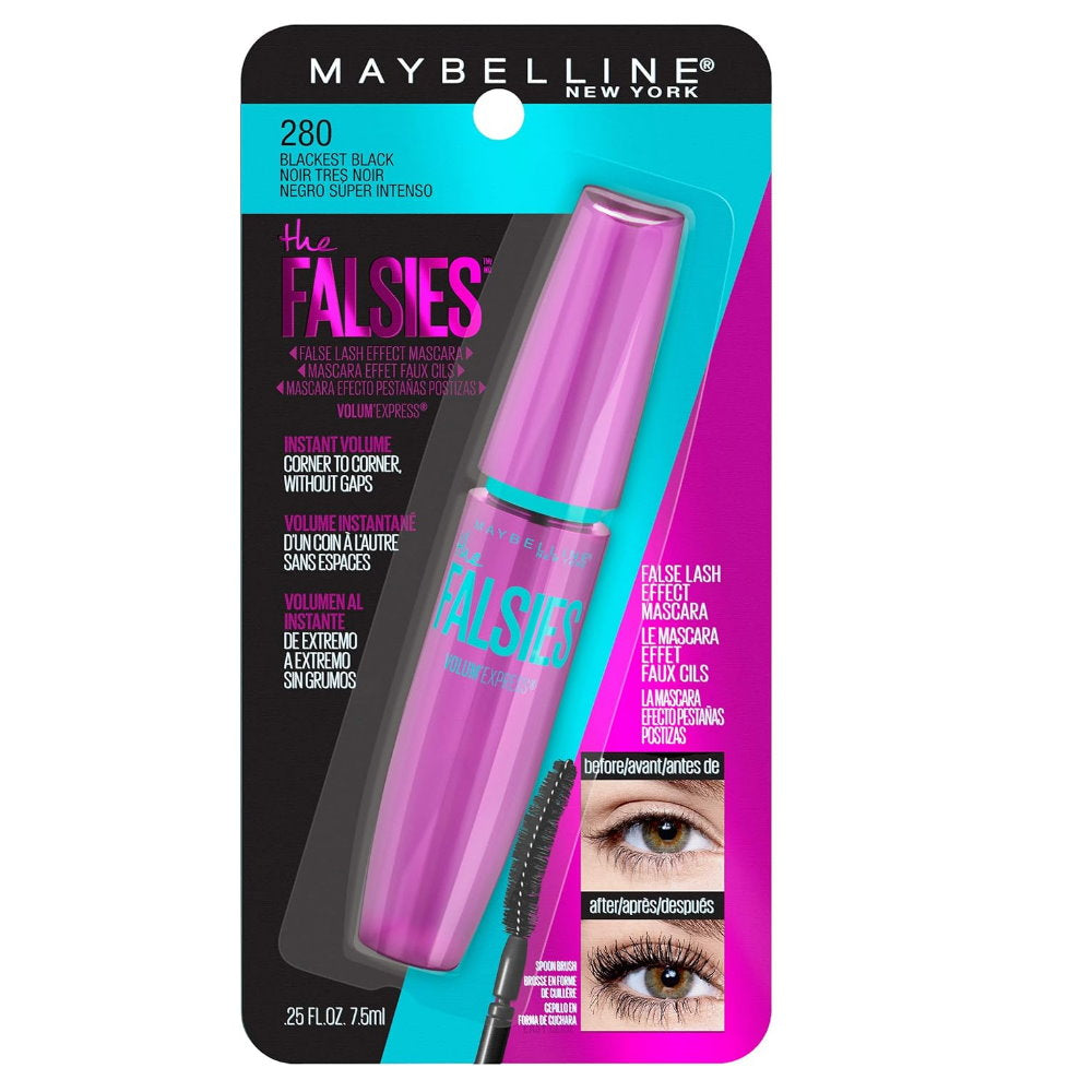 6x Maybelline the Falsies Volum Express Mascara - 280 Blackest Black