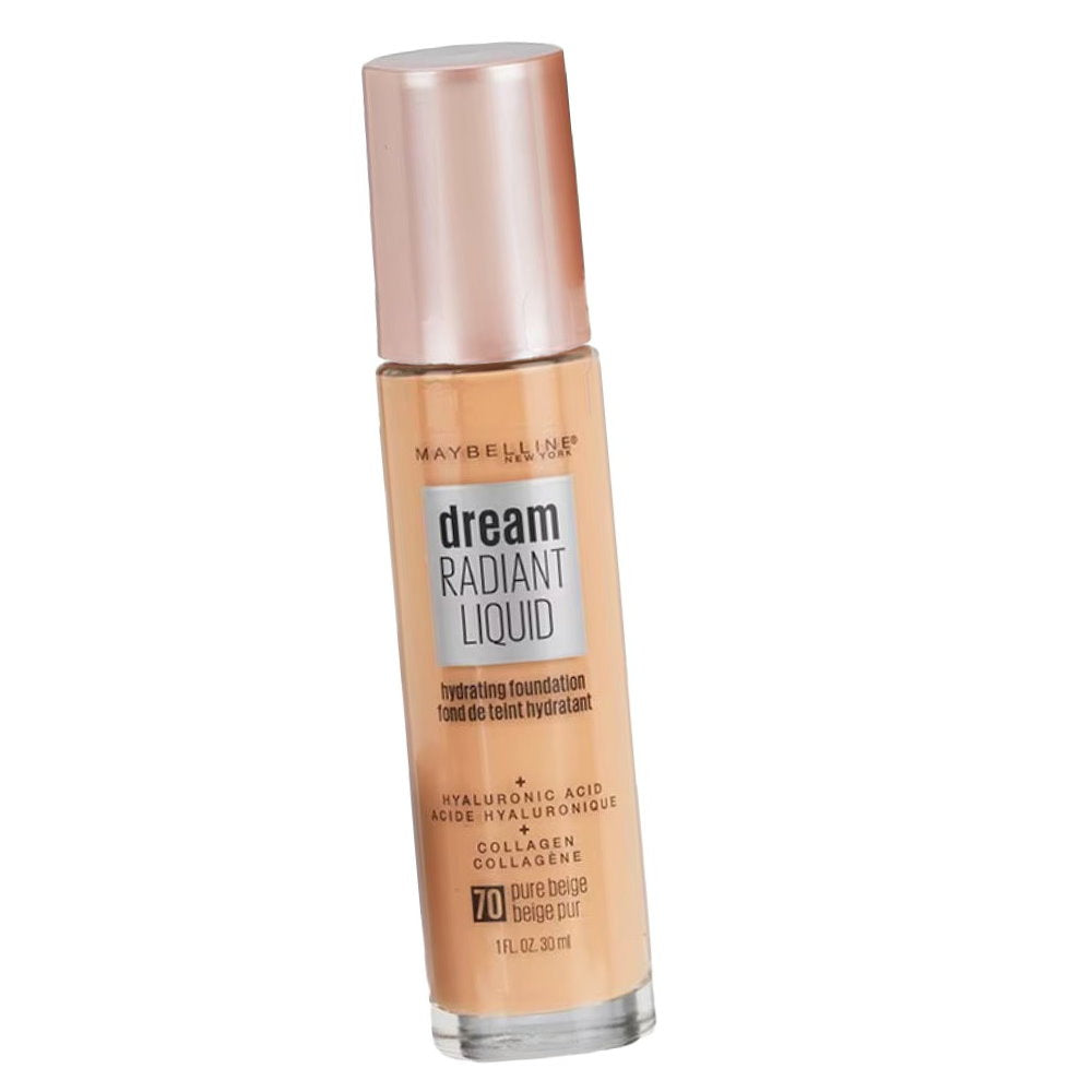 4pk Maybelline Dream Radiant Liquid Hydrating Foundation 70 Pure Beige
