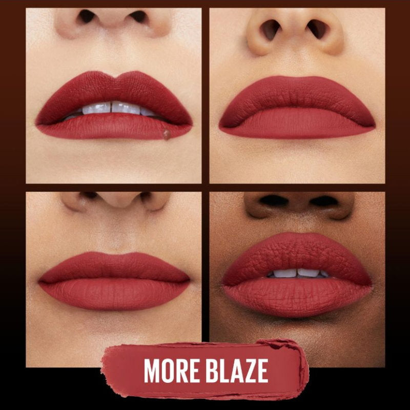 2x Maybelline Color Sensational Ultimatte Matte Slim Lipstick 988 More Blaze
