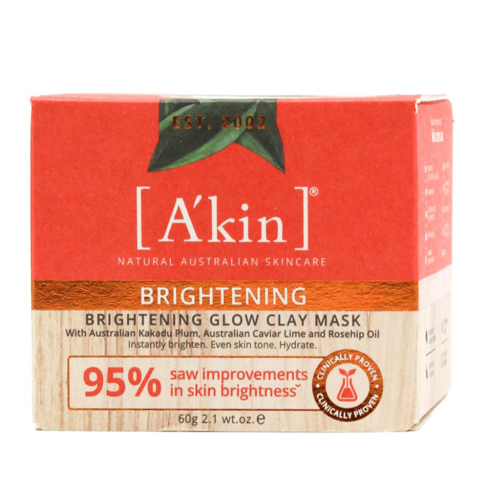 3x Akin Brightening Glow Clay Mask 60g