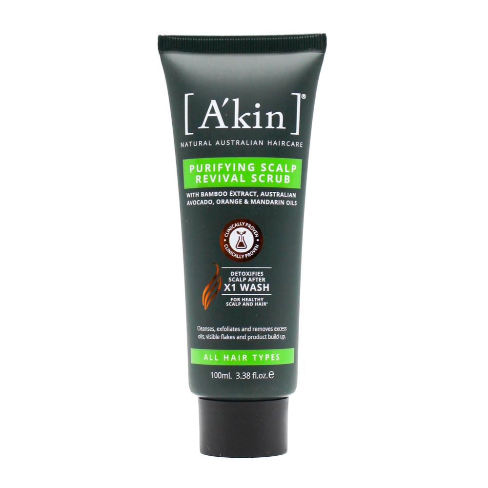 3x A'kin Purifying Scalp Revival Scrub With Bamboo Extract, Australian Avocado, Orange & Mandarin Oils 100ml