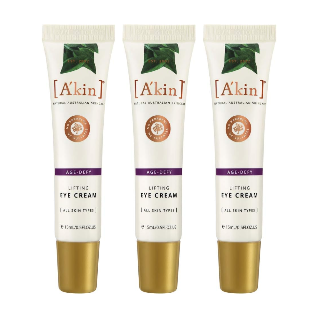 3x Akin Age Defy Lifting Eye Cream with Hyaluronic Acid 15ml