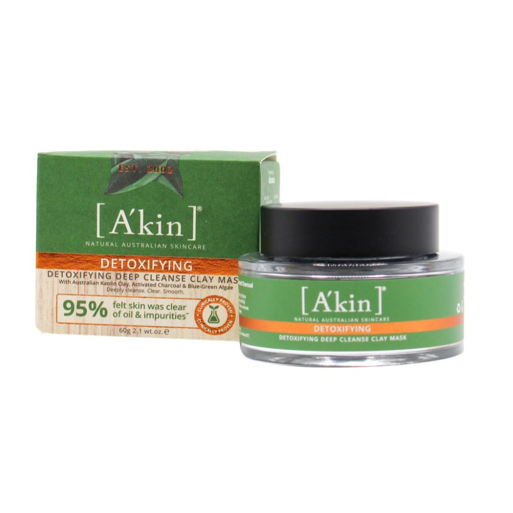3x Akin Detoxifying Deep Cleanse Clay Mask 60g