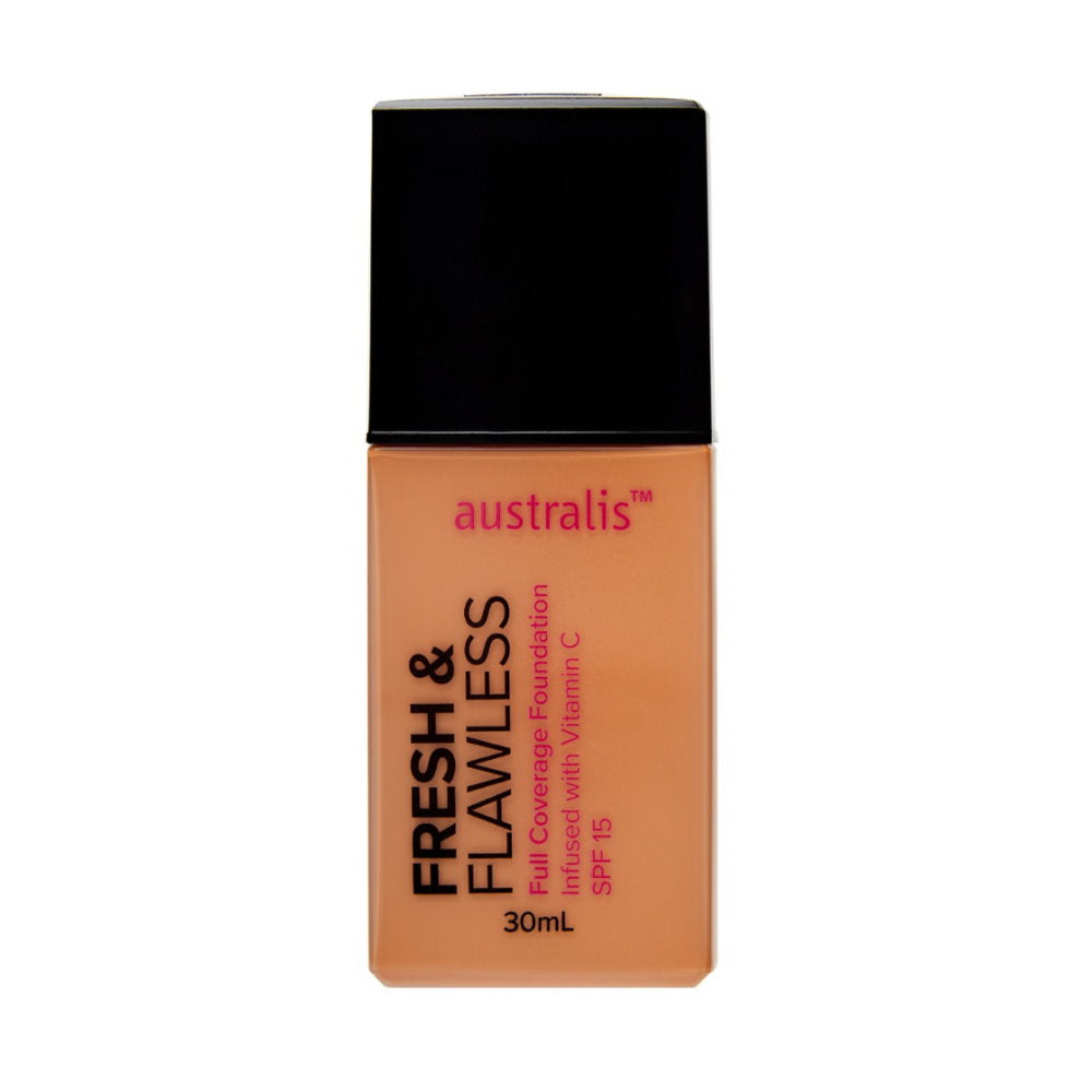 3x Australis Fresh & Flawless Full Coverage Foundation SPF 15 Sunkissed