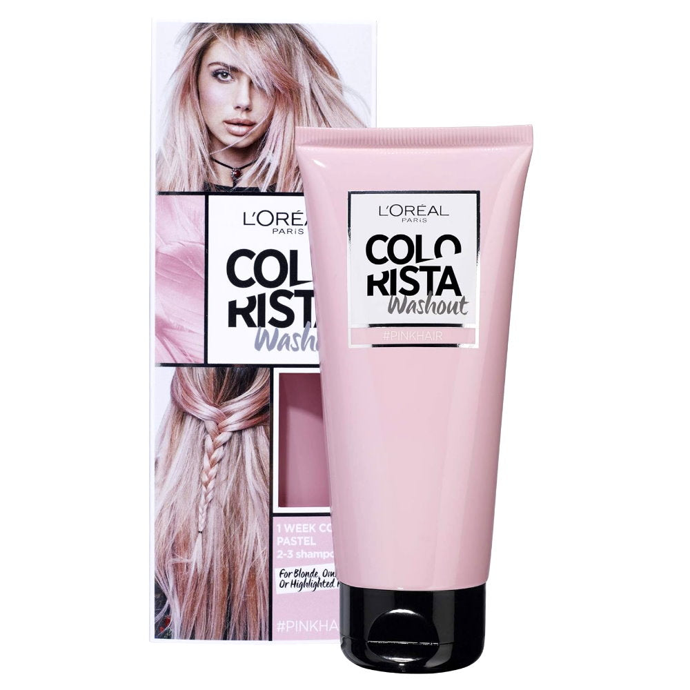 LOreal Paris Colorista Semi-Permanent Hair Colour Washout Pink - The BEST Makeup Store Online in Australia