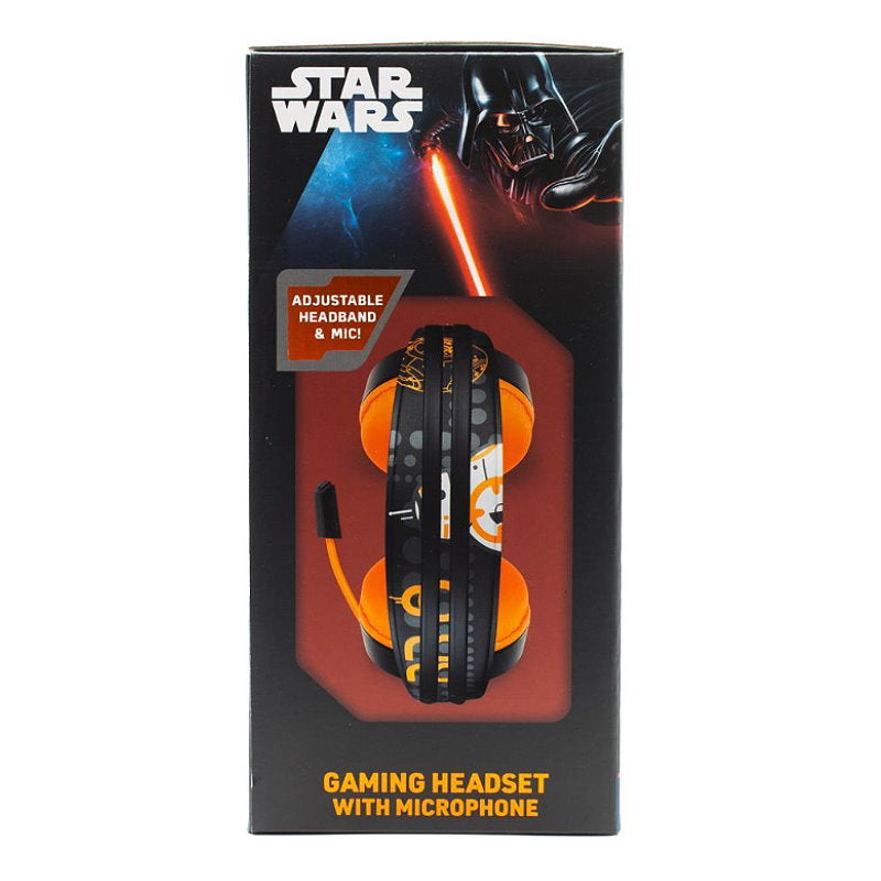 Disney Star Wars Gaming Headset with Microphone Black Orange