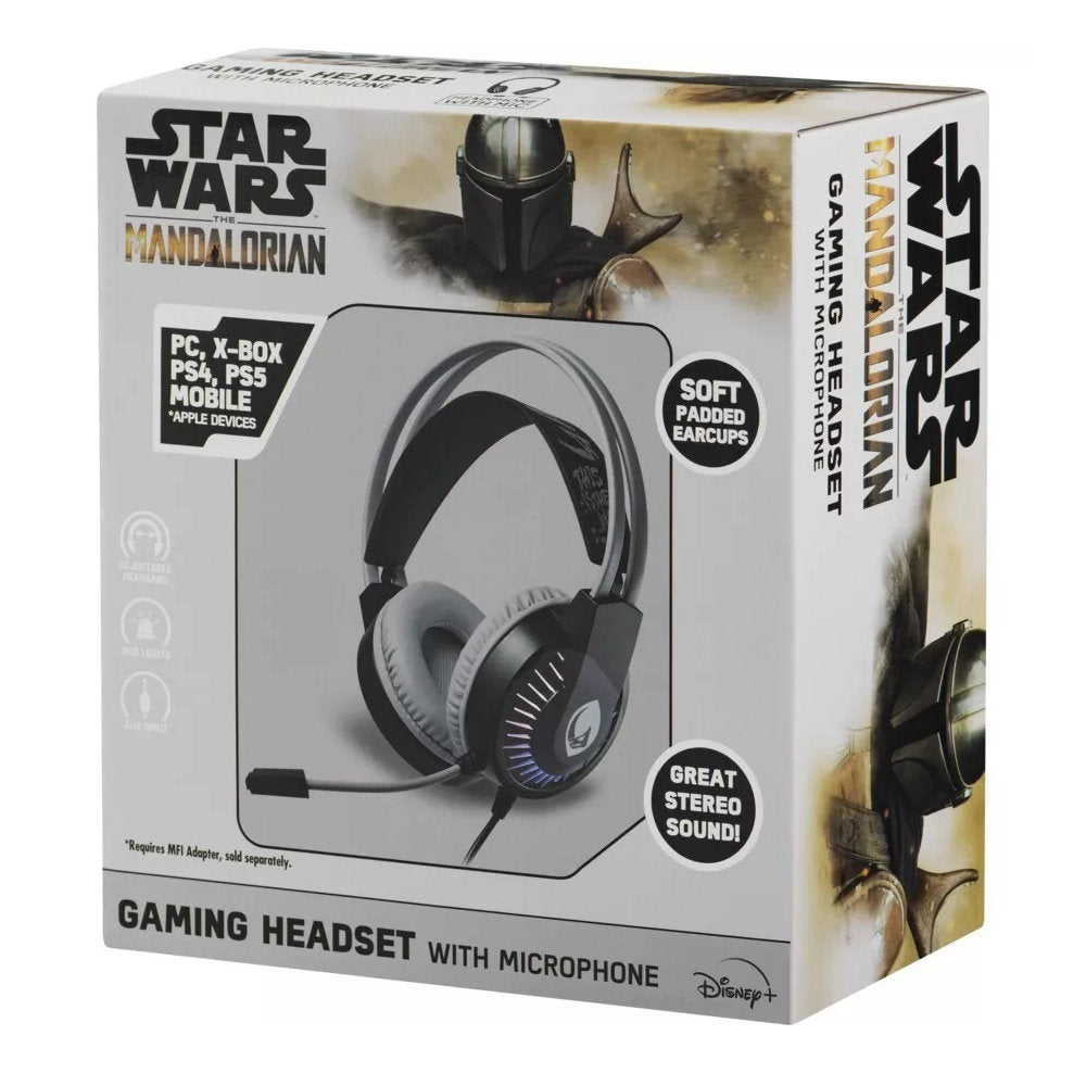 2x Disney Star Wars The Mandalorian Gaming Headset with Microphone