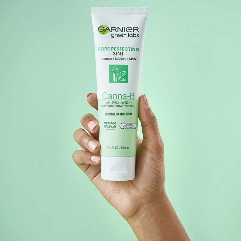 Garnier Green Labs Pore Perfecting 3 in 1 Cleanse Exfoliate Mask Canna B - The BEST Makeup Store Online in Australia