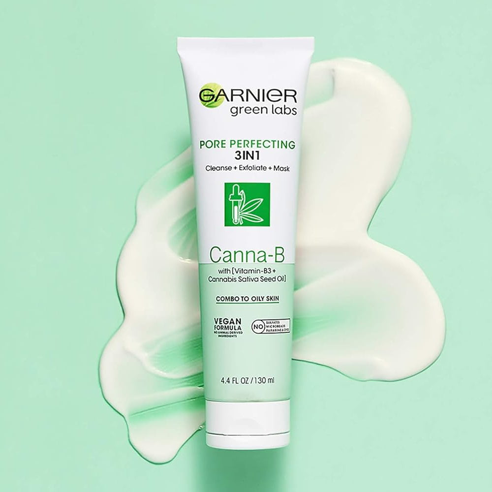Garnier Green Labs Pore Perfecting 3 in 1 Cleanse Exfoliate Mask Canna B - The BEST Makeup Store Online in Australia