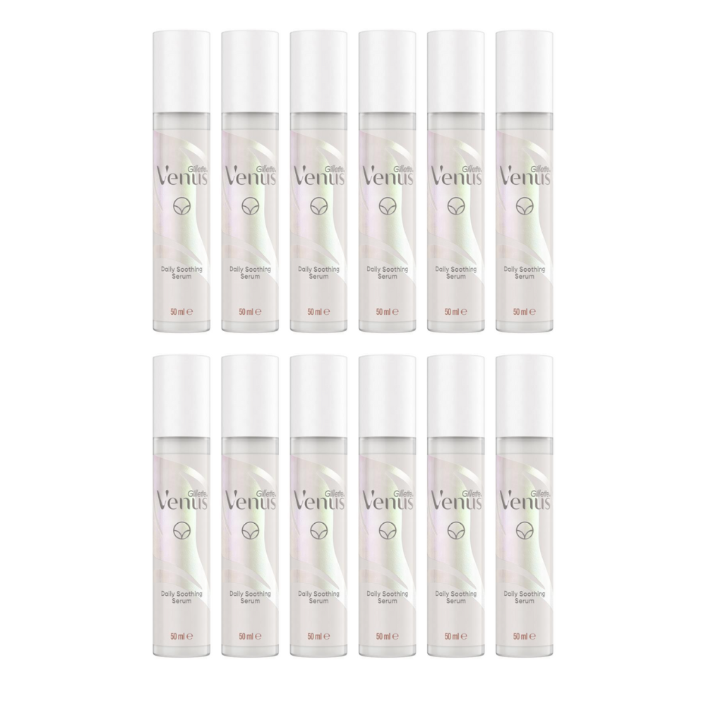 12x Gillette Venus for Pubic Hair & Skin Daily Soothing Serum 50ml