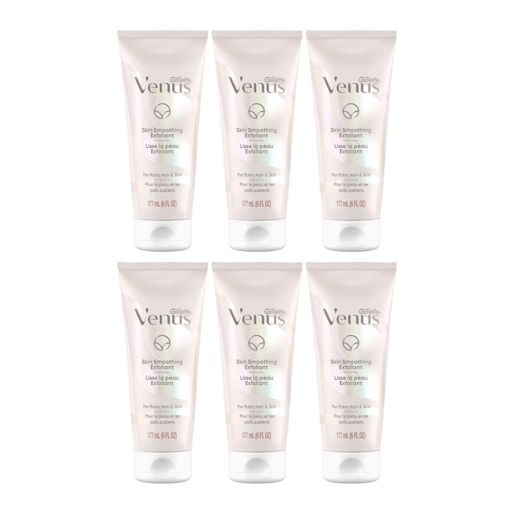 6x Gillette Venus for Pubic Hair & Skin Smoothing Exfoliant 177ml