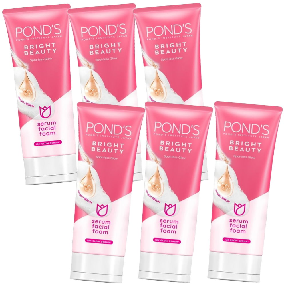 Buy 6x Pond's Bright Beauty Spot-less Glow Serum Facial Foam - Makeup Warehouse Australia