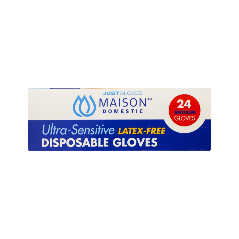 Just Gloves Ultra-Sensitive Latex Free Disposable Gloves 24 Medium Gloves