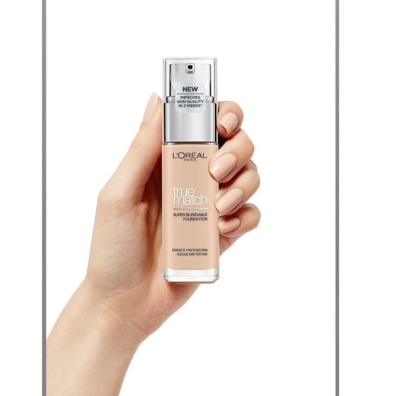 2x L'Oreal Paris True Match Super Blendable Liquid Foundation 30ml 1C Rose Ivory