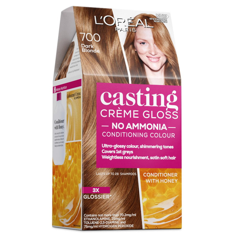 12x L'Oreal Paris Casting Creme Gloss Semi-Permanent Hair Colour 700 Dark Blonde