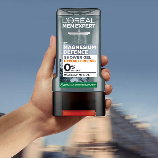 6x L’Oreal Men Expert Magnesium Defence Hypoallergenic Shower Gel 300ml