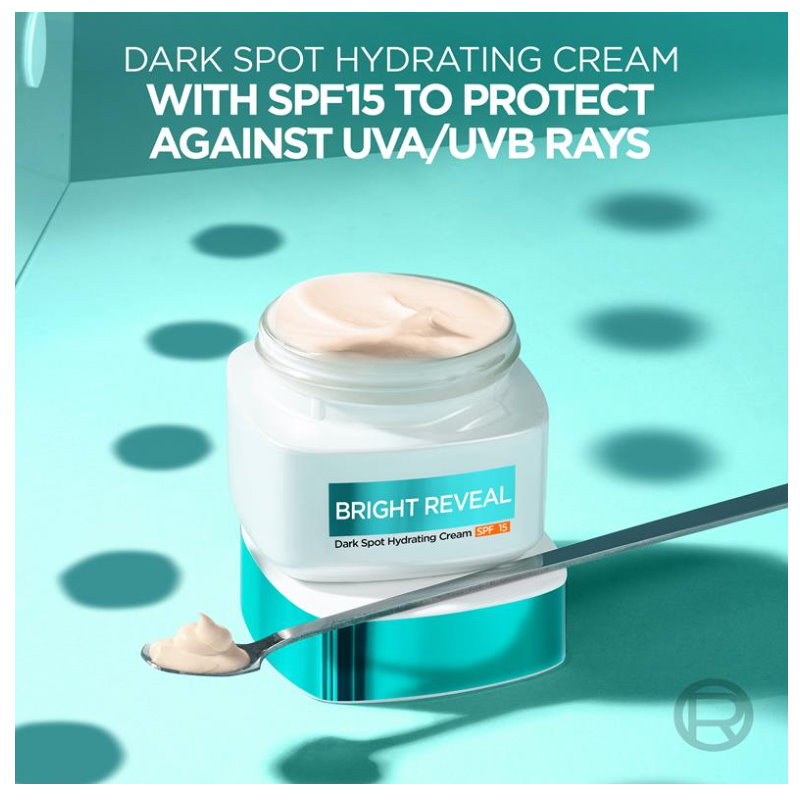 36x L'Oreal Paris Bright Reveal Dark Spot Hydrating Cream Moisturiser SPF15 50ml