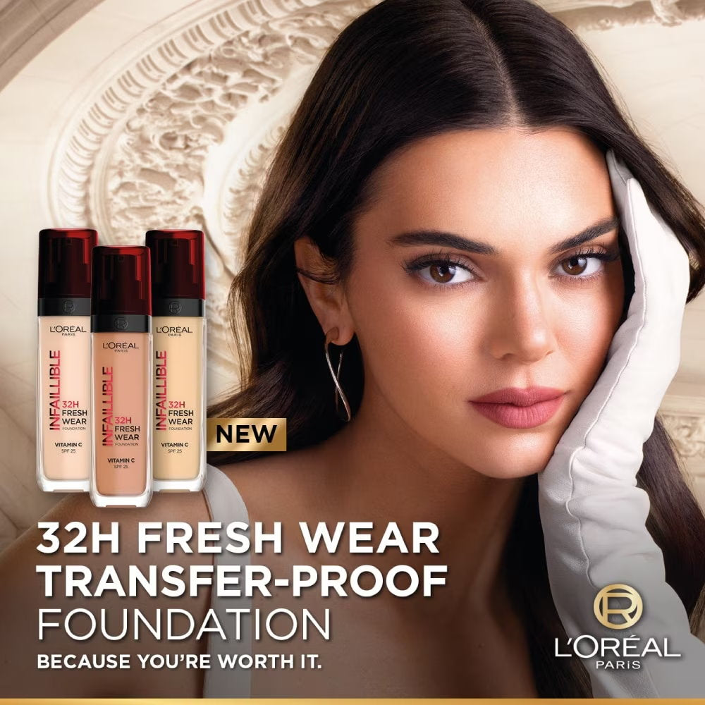 12x L'Oreal Paris Infallible Fresh Wear 32H Foundation - 145 Cool Rose