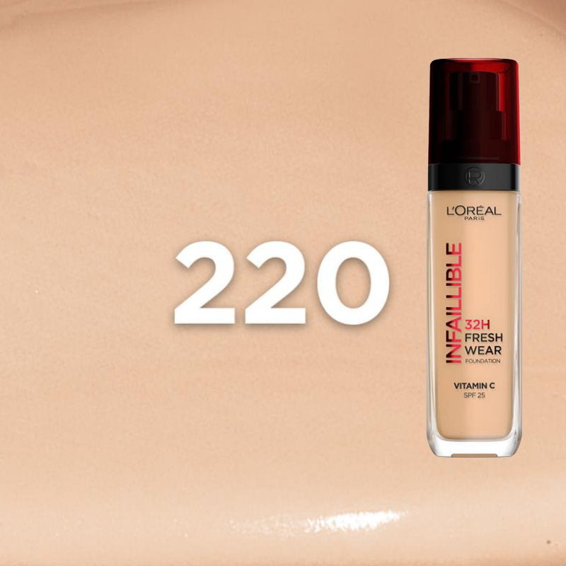 L'Oreal Paris Infallible 32H Freshwear Foundation 30ml 220 Sand / Neutral Undertone