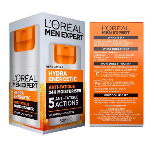 48x L'Oreal Paris Men Expert Hydra Energetic 24hr Anti Fatigue Moisturiser 50ml
