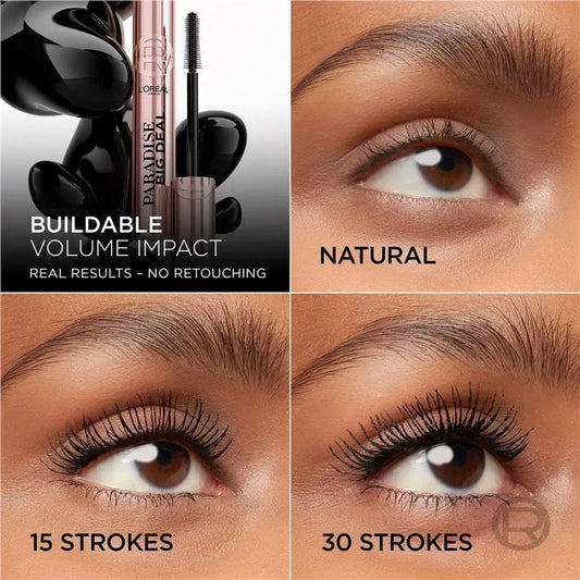 3x L'Oreal Paris Paradise Big Deal Mascara 9.9ml Black
