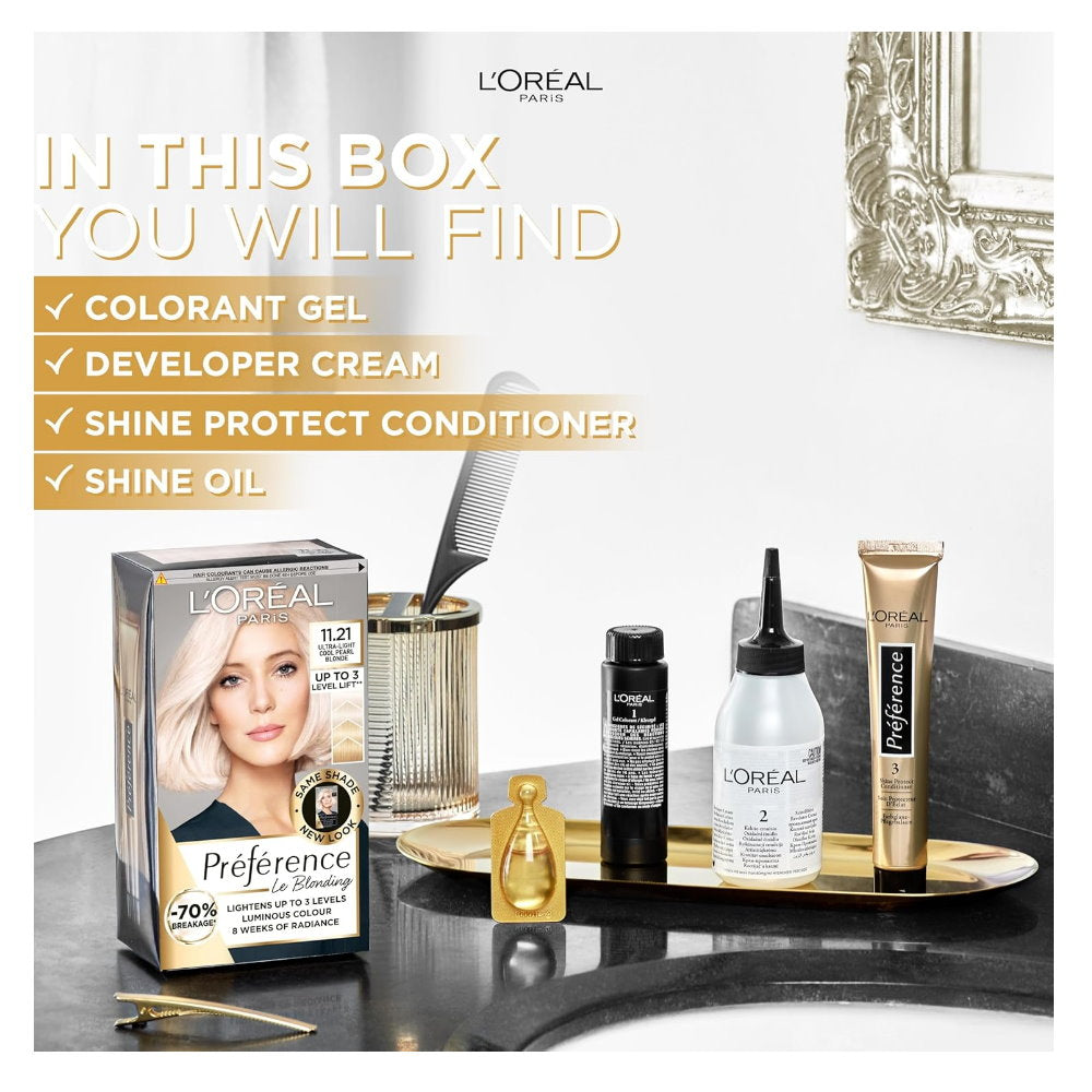 27x L'Oreal Paris Preference Hair Colour 11.21 Moscow Ultra Light Cool Pearl Blonde