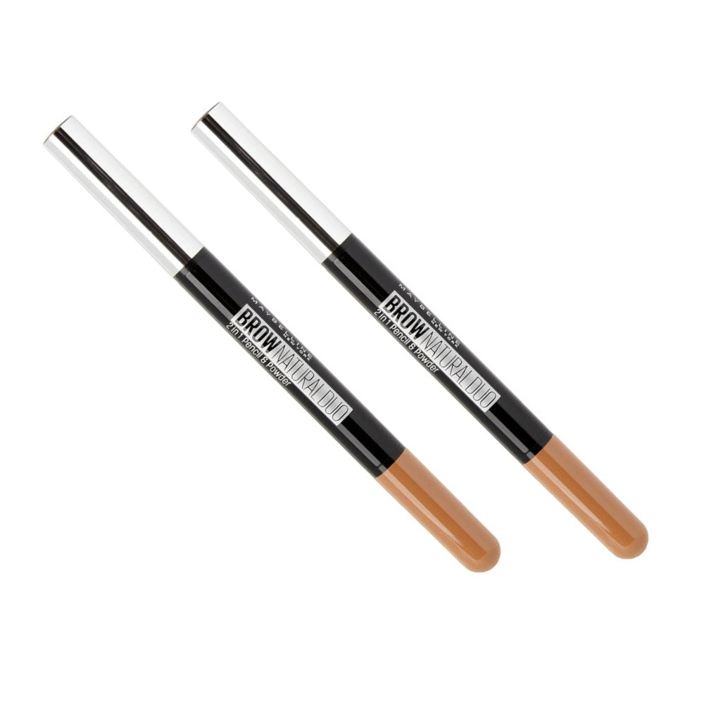 2pk Maybelline Brow Natural Duo Define & Fill Duo Light Brown - Makeup Australia Buy Now