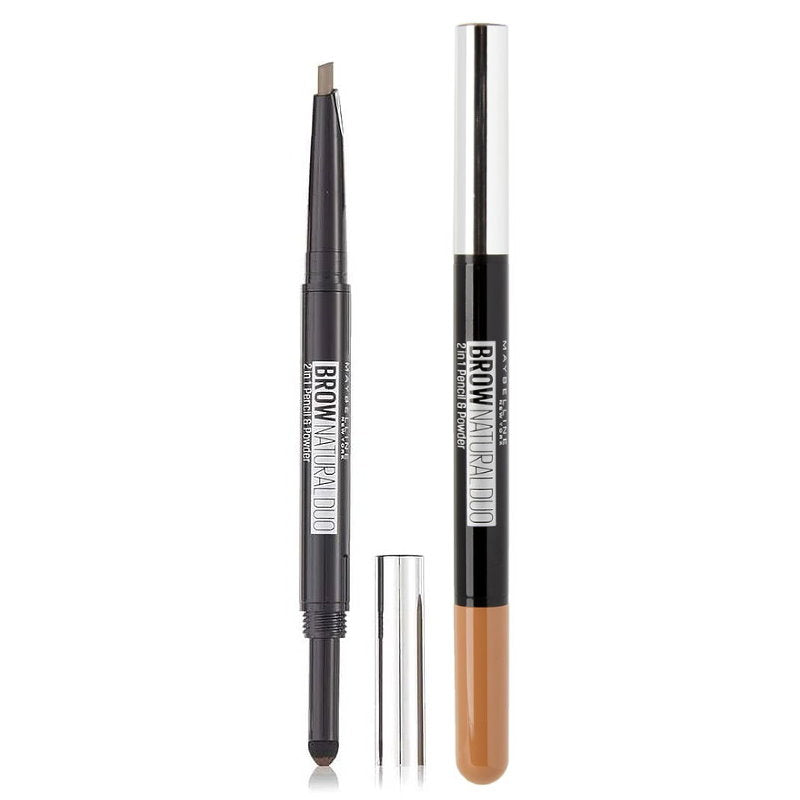 2pk Maybelline Brow Natural Duo Define & Fill Duo Light Brown (Carded)