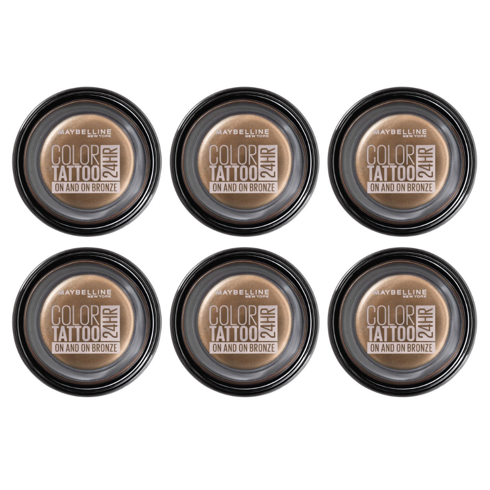 6x Maybelline Color Tattoo 24HR Eyeshadow 35 On and On Bronze