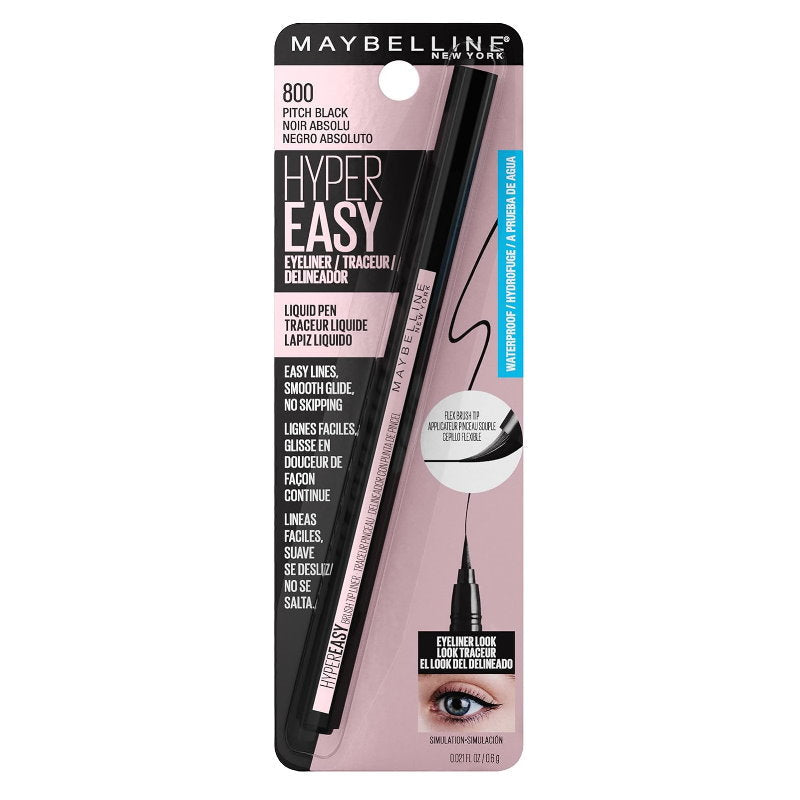 6x Maybelline Hyper Easy Liquid Pen Eyeliner 800 Pitch Black