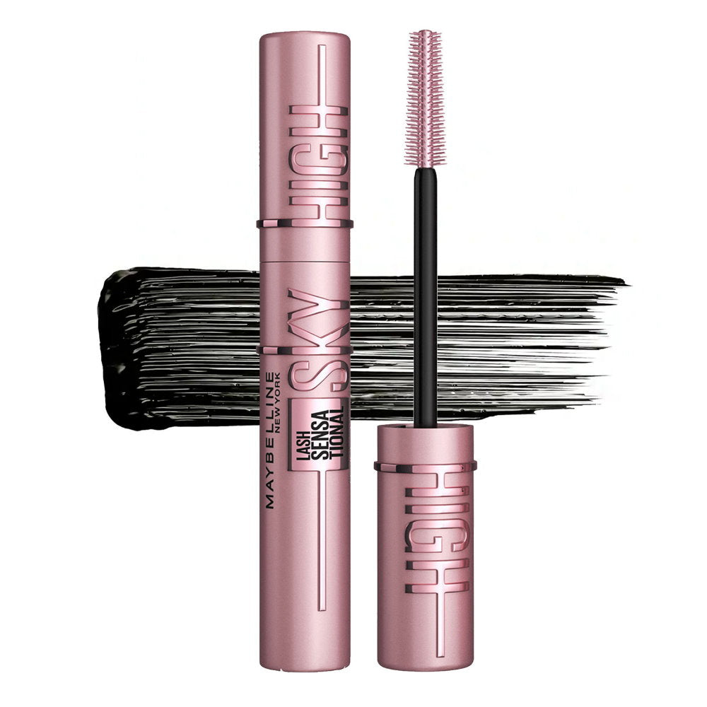 6x Maybelline Lash Sensational Sky High Waterproof Mascara 802 Very Black (carded)