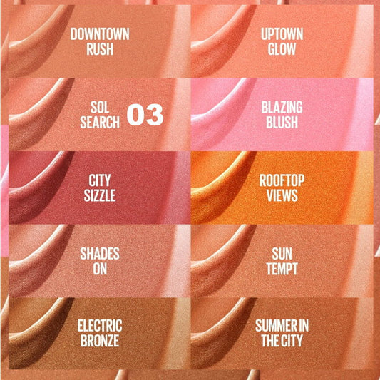 3x Maybelline Sunkisser Blush 4.7ml 03 Sol Search