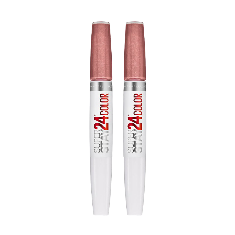 2x Maybelline Superstay 24 Hour Colour 2 Step Lipstick 150 Timeless Coffee