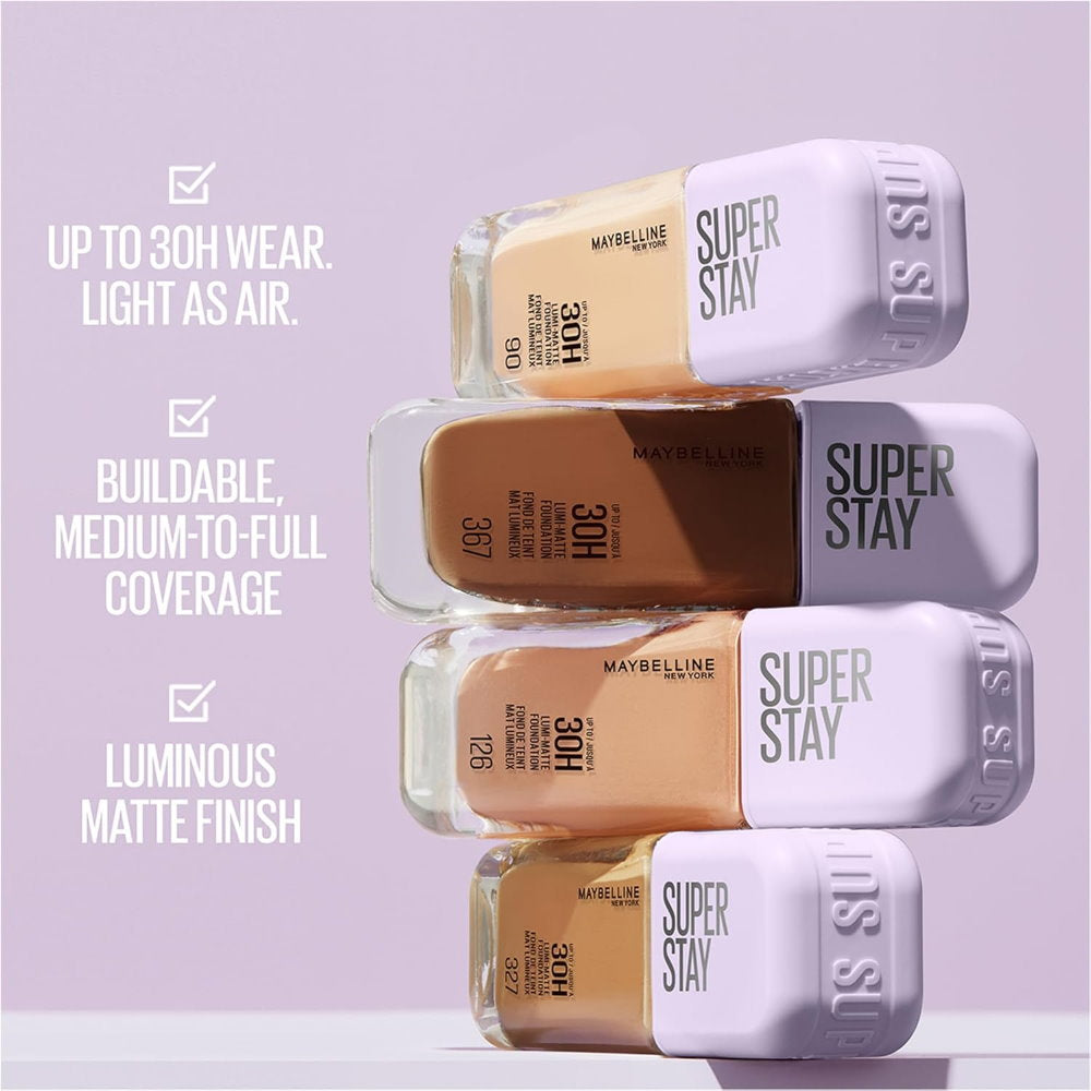 12x Maybelline Superstay Lumi Matte Foundation 35ml 126