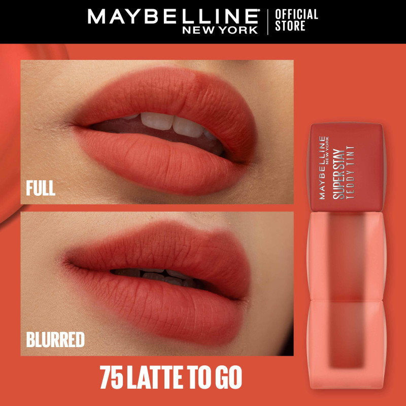 Maybelline Superstay Teddy Tint Lipstick 5ml 75 Latte To Go
