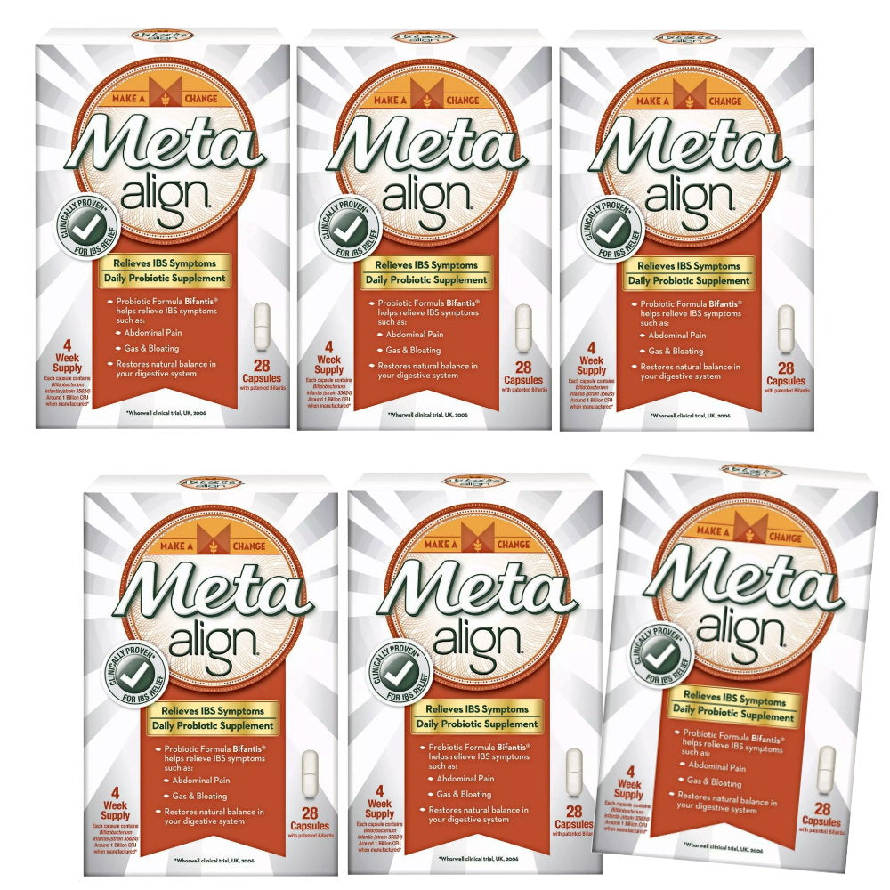 6x Metamucil Meta Align Daily IBS Probiotics Capsules 28 Pack EXP 30/06/2025