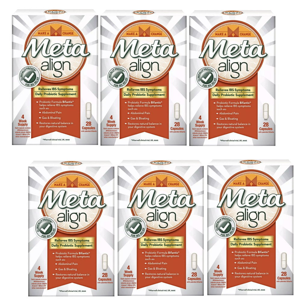 6x Metamucil Meta Align Daily IBS Probiotics Capsules 28 Pack EXP 30/06/2025