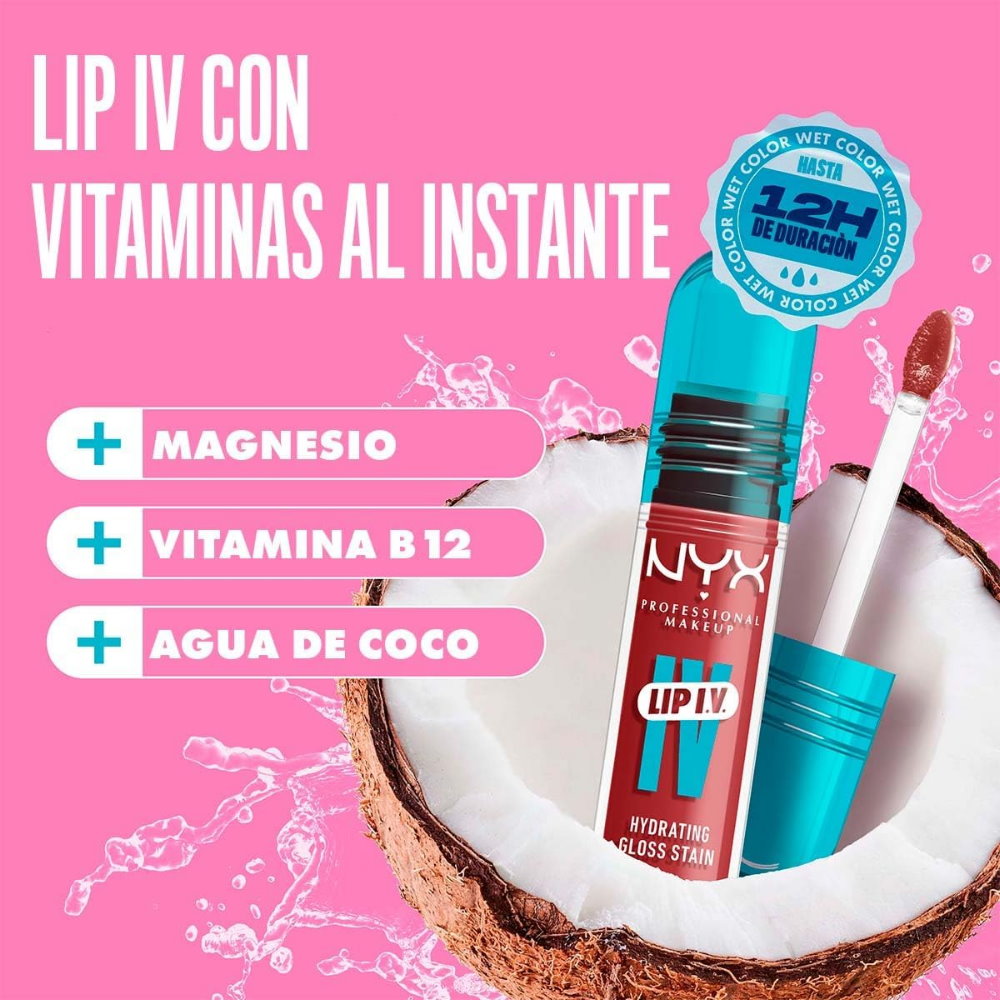 NYX Lip IV Hydrating Lip Gloss Serum 5ml 01 Caramel Drip