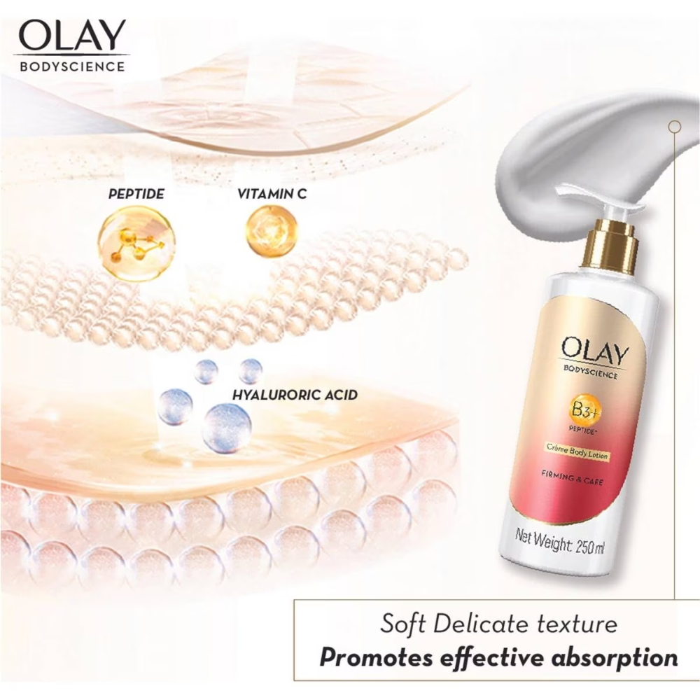 3x Olay Bodyscience Creme Body Lotion Firming and Care 250ml