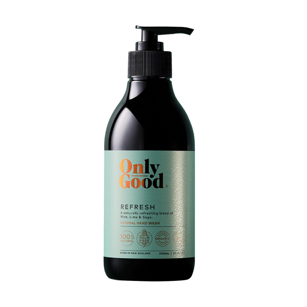 3x Only Good Refresh Mint Lime And Sage Natural Hand Wash 300ml