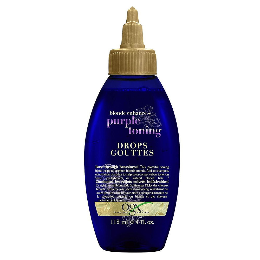 OGX Blonde Enhance + Purple Toning Drops For Blonde Coloured Hair - Makeup Warehouse Australia