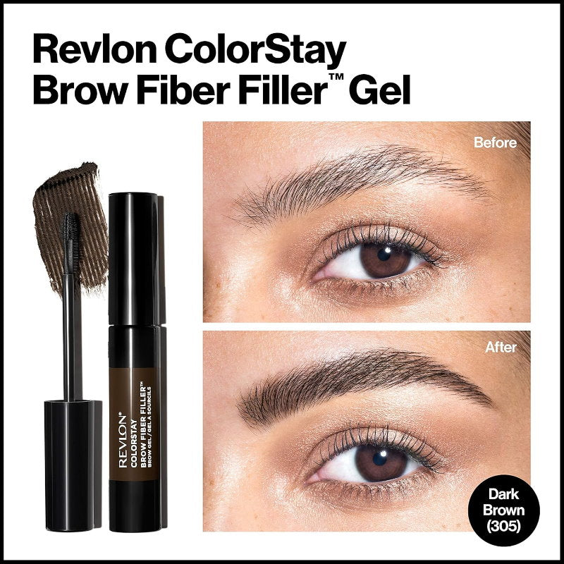 6x Revlon Colorstay Brow Fibre Filler 305 Dark Brown