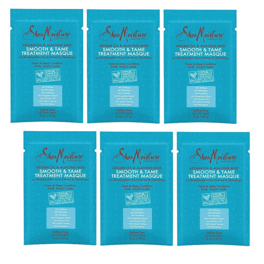 6x Shea Moisture Treatment Masque Smooth & Tame Argan Oil & Almond Milk 57g