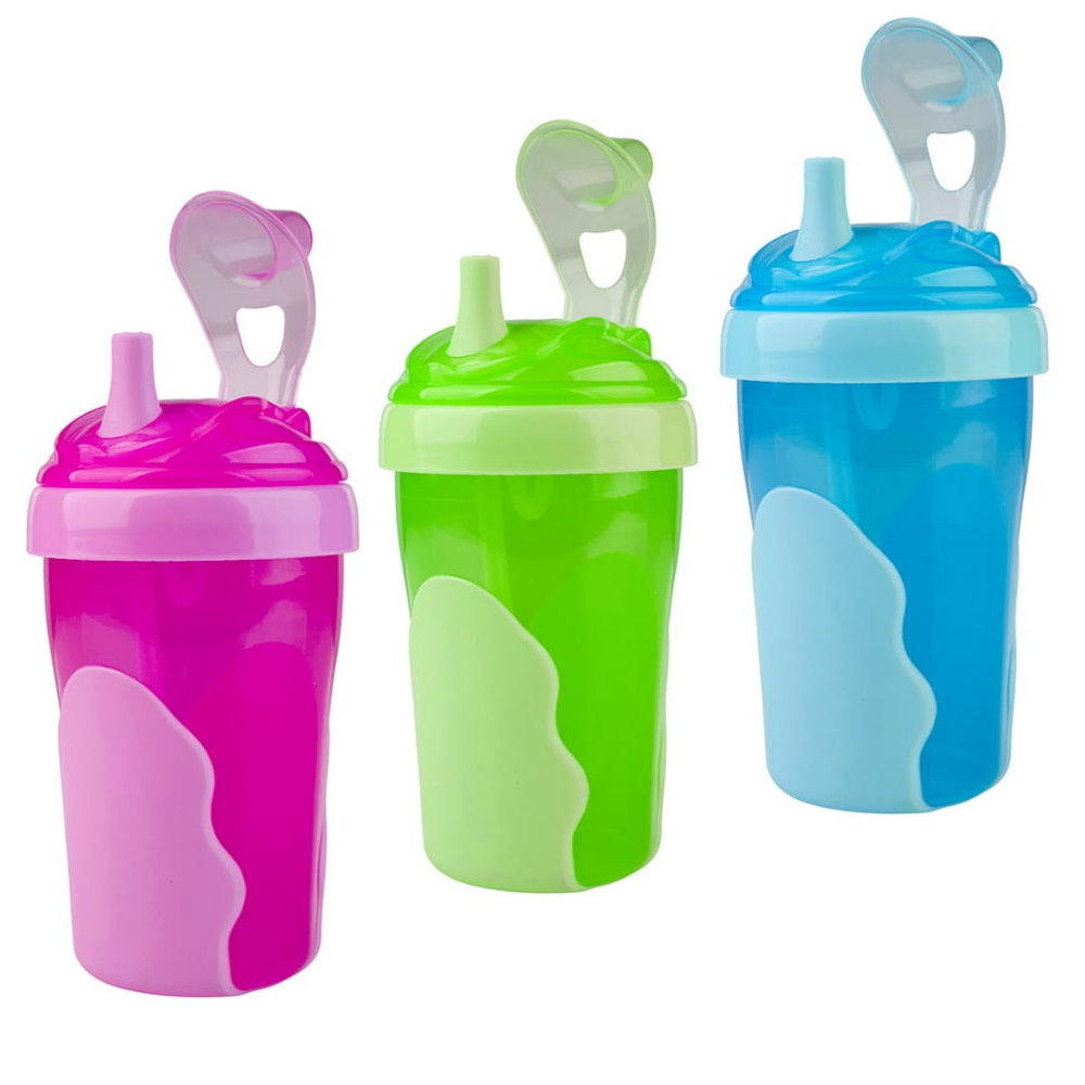 3pk Heinz Baby Basics Toddler Straw Cup 12m+ 280mL - Makeup Warehouse Australia