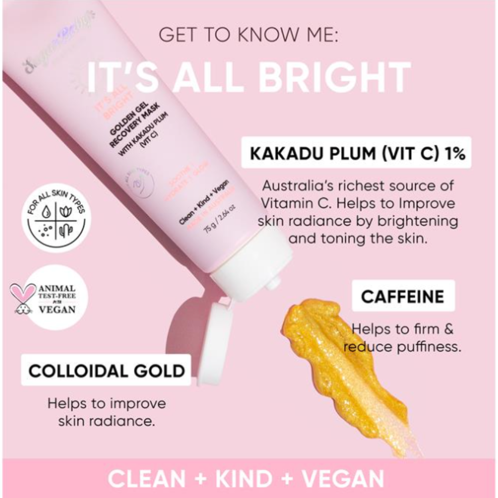 SugarBaby It's All Bright Golden Gel Recovery Mask With Kakadu Plum (Vit C) 75g