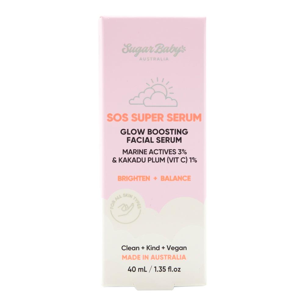3x SugarBaby SOS Super Serum Glow Boosting Facial Serum 40ml