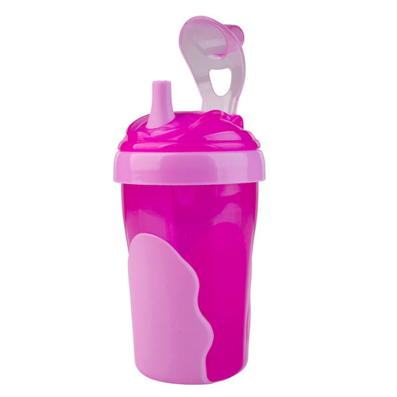 3pk Heinz Baby Basics Toddler Straw Cup 12m+ 280ml Green Blue Pink - Toddler Bottles