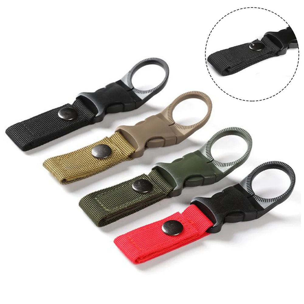 Water Bottle Holder Hook - Belt Backpack Hanger Black