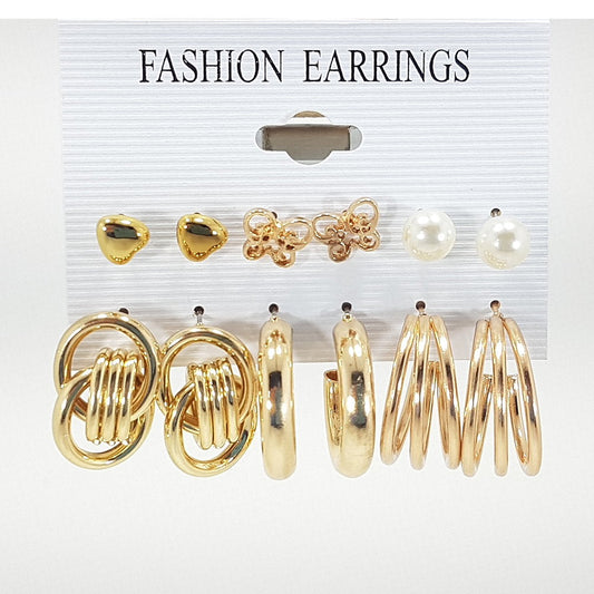 Shop Online Rosy Lane Assorted Gold & Pearl Beautiful Earring - Makeup Warehouse